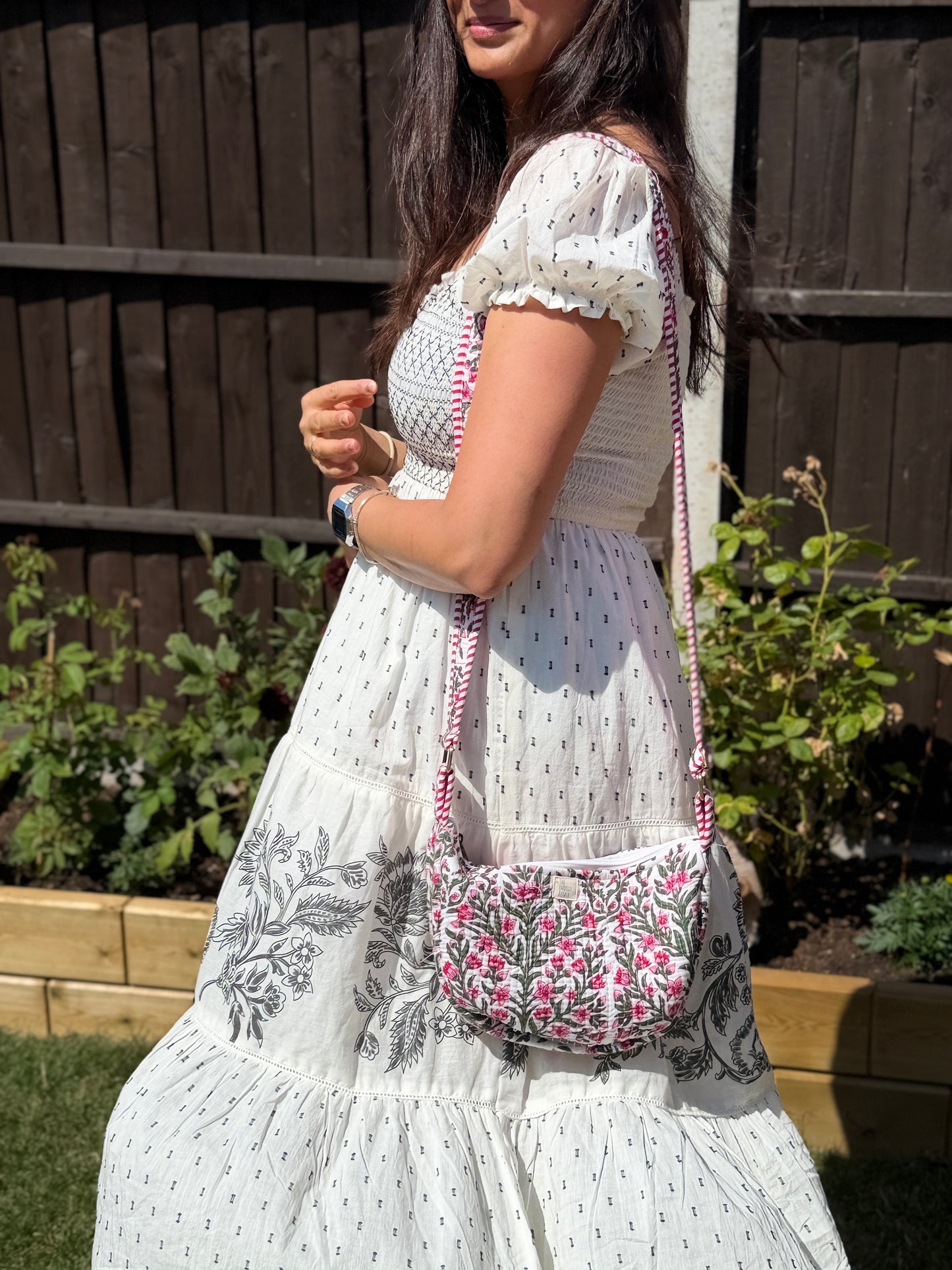 Petal & Vine Jaipur Half Moon Bag