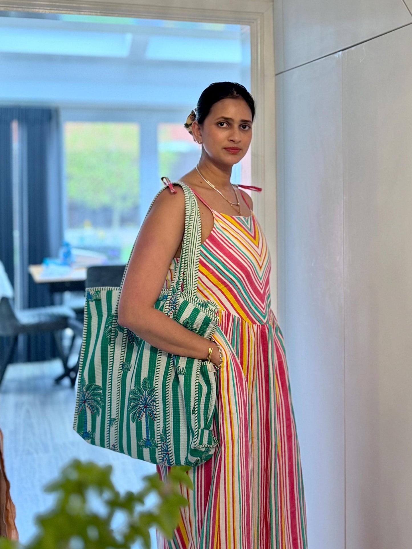 The Rainbow Stripe Dress – Vibrant Colour Maxi Dress | Artisan Made
