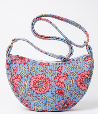 Bluebell Dahlia Jaipur Half Moon Bag