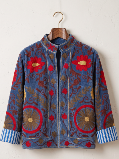 Cotton Velvet Quilted Jacket