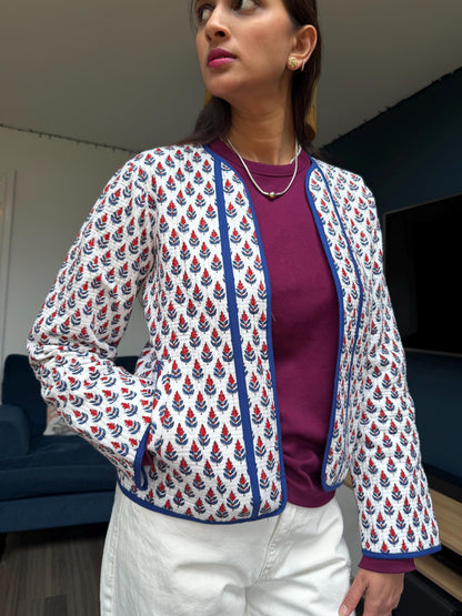 Hand Block Print Cotton Quilted Jacket | Ethical Indian Artisan Coat