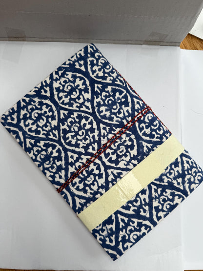 Handmade Journals, Pure Cotton, Wood Block Print, Recycled Paper, Thread Tie | 9x6 Pattern