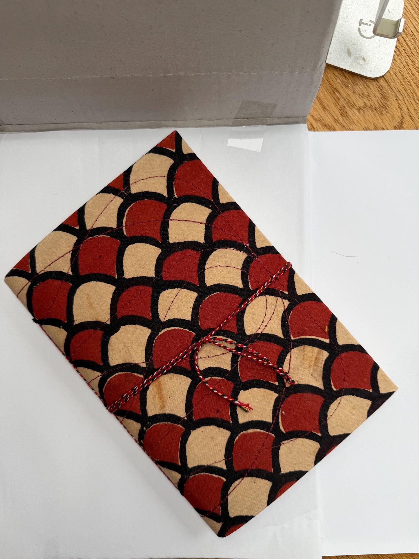 Handmade Journals, Pure Cotton, Wood Block Print, Recycled Paper, Thread Tie | 9x6 Pattern