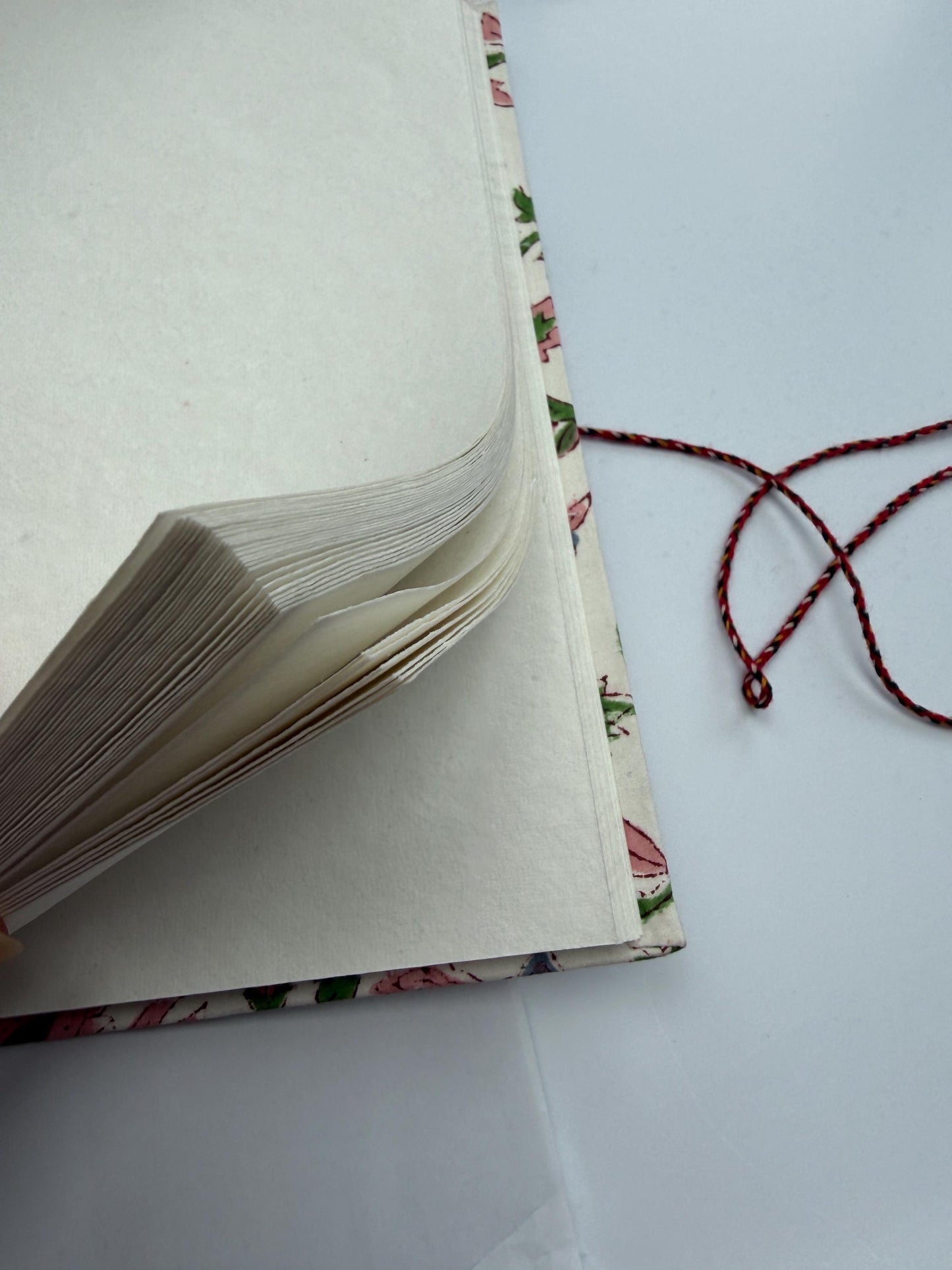 Handmade Journals, Pure Cotton, Wood Block Print, Recycled Paper, Thread Tie | 9x6 Pattern