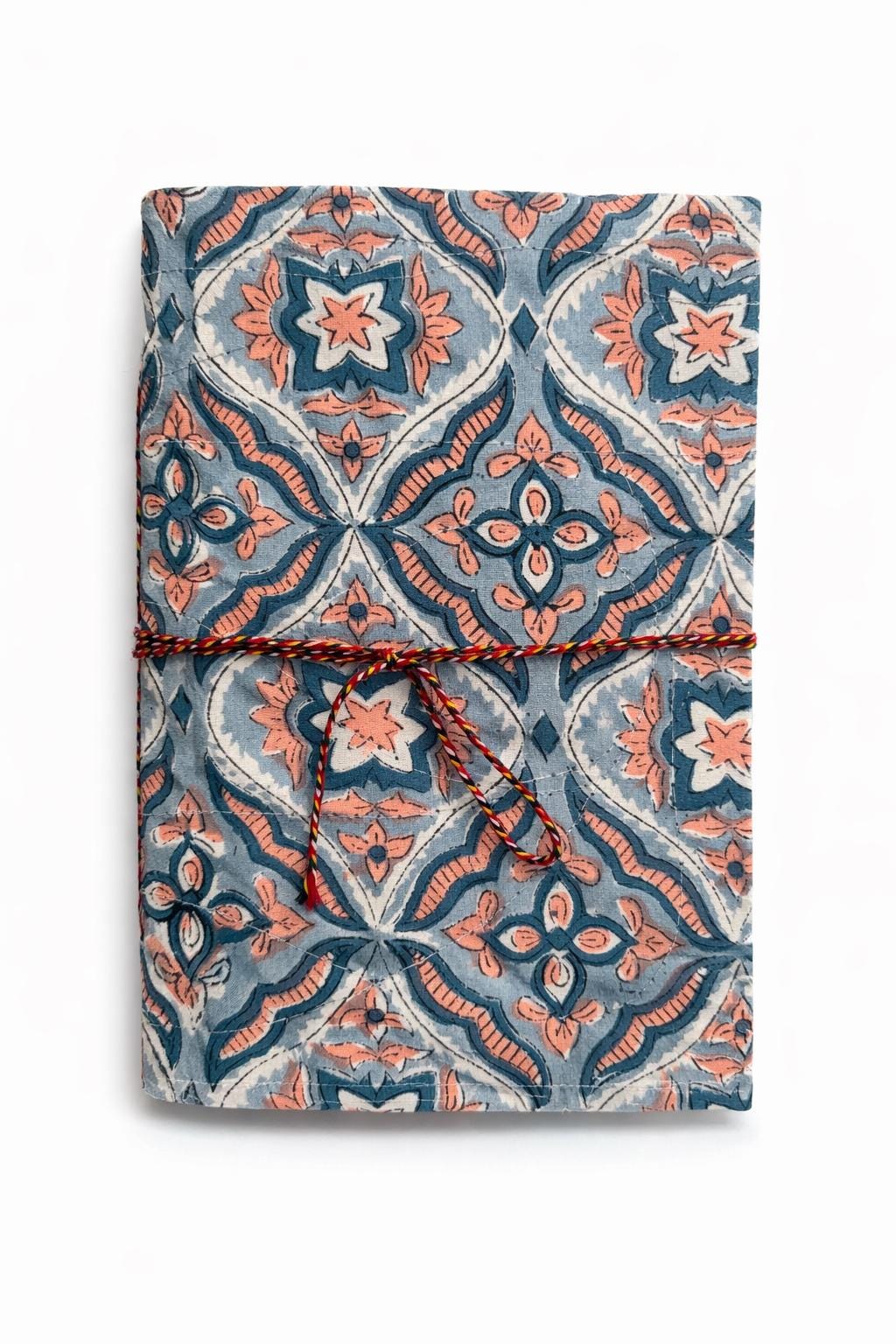Handmade Journals, Pure Cotton, Wood Block Print, Recycled Paper, Thread Tie | 9x6 Pattern
