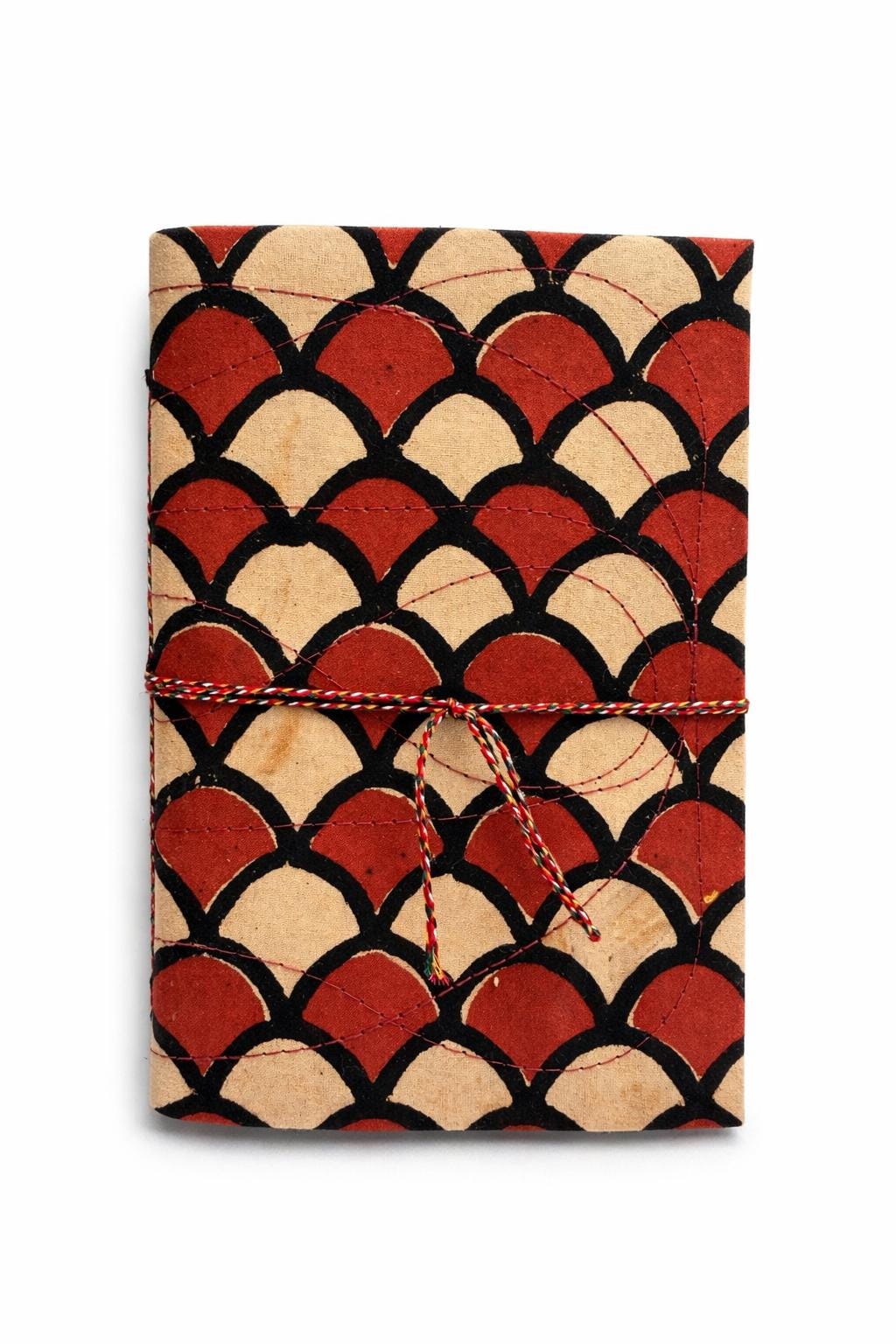 Handmade Journals, Pure Cotton, Wood Block Print, Recycled Paper, Thread Tie | 9x6 Pattern
