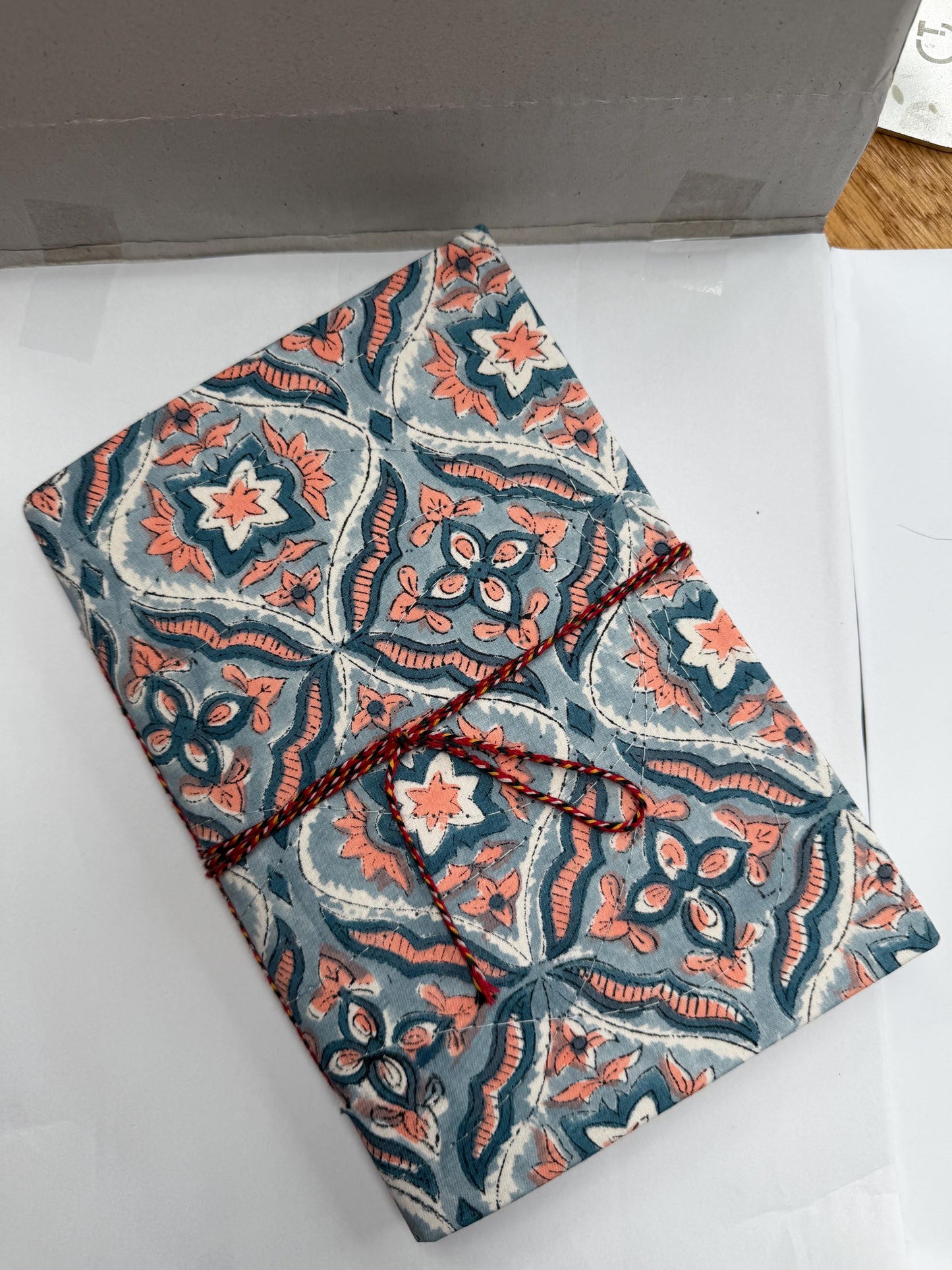 Handmade Journals, Pure Cotton, Wood Block Print, Recycled Paper, Thread Tie | 9x6 Pattern