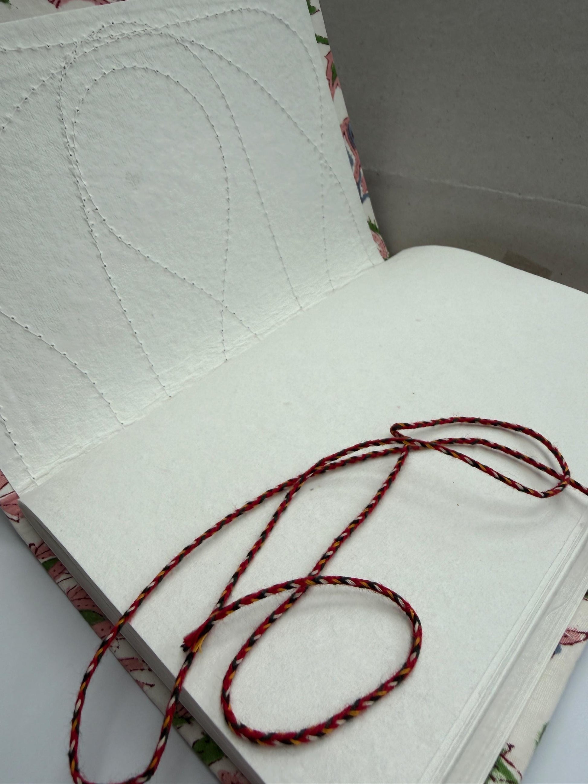 Handmade Journals, Pure Cotton, Wood Block Print, Recycled Paper, Thread Tie | 9x6 Pattern
