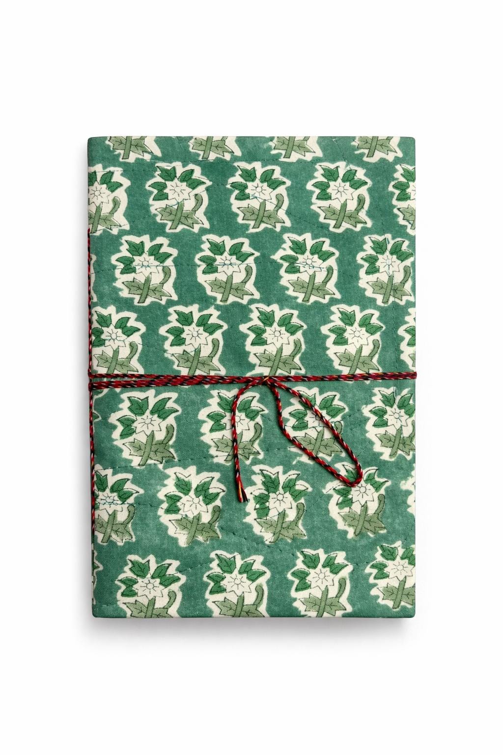 Handmade Journals, Pure Cotton, Wood Block Print, Recycled Paper, Thread Tie | 9x6 Small motif