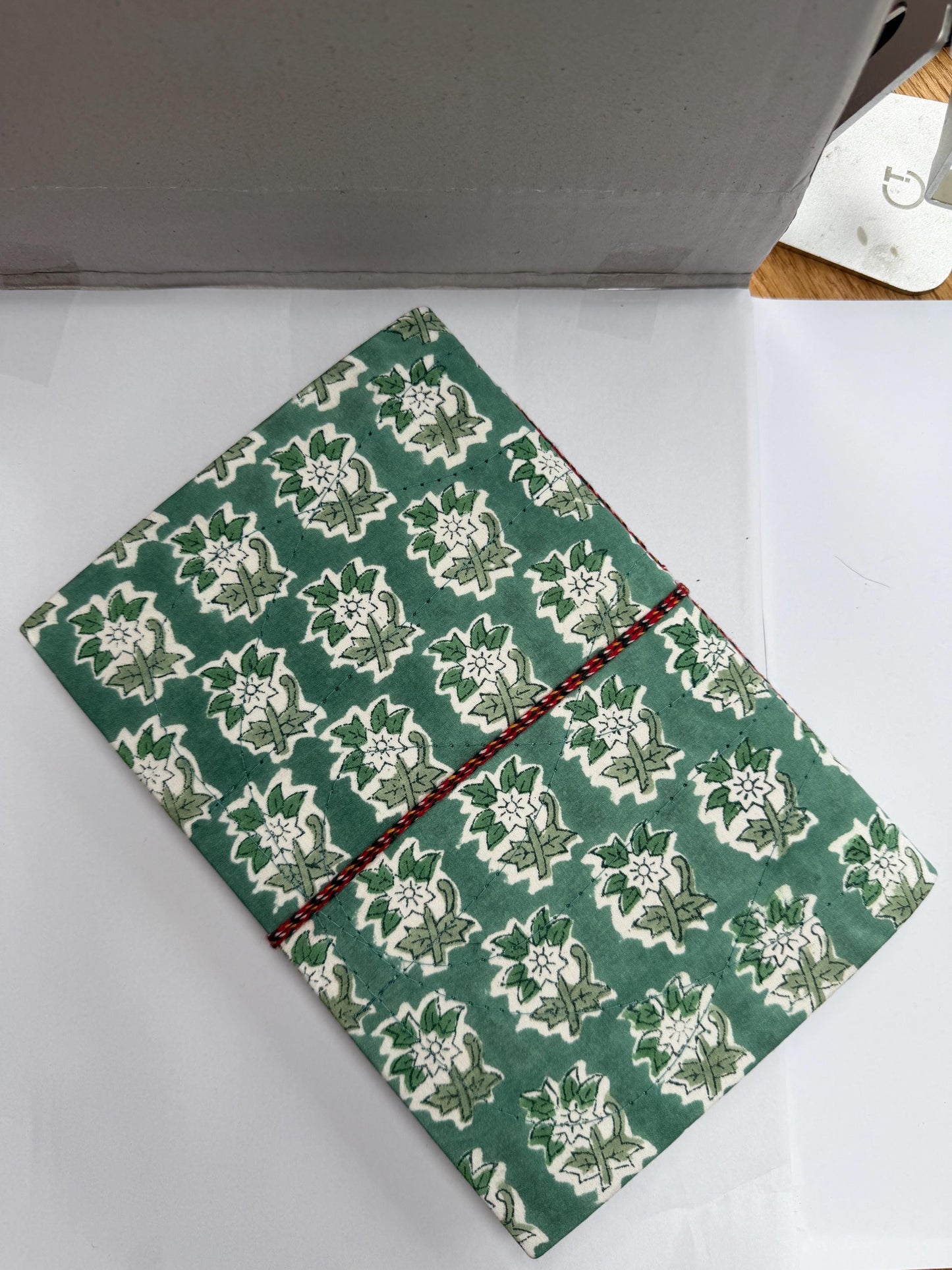 Handmade Journals, Pure Cotton, Wood Block Print, Recycled Paper, Thread Tie | 9x6 Small motif