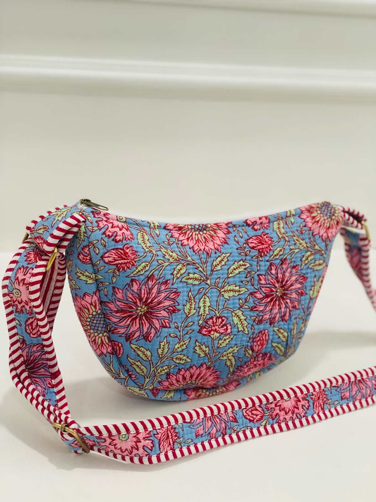 Bluebell Dahlia Jaipur Half Moon Bag