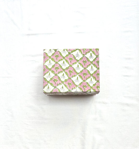 Lotus Print Desk 6 Piece Stationery Gift Set