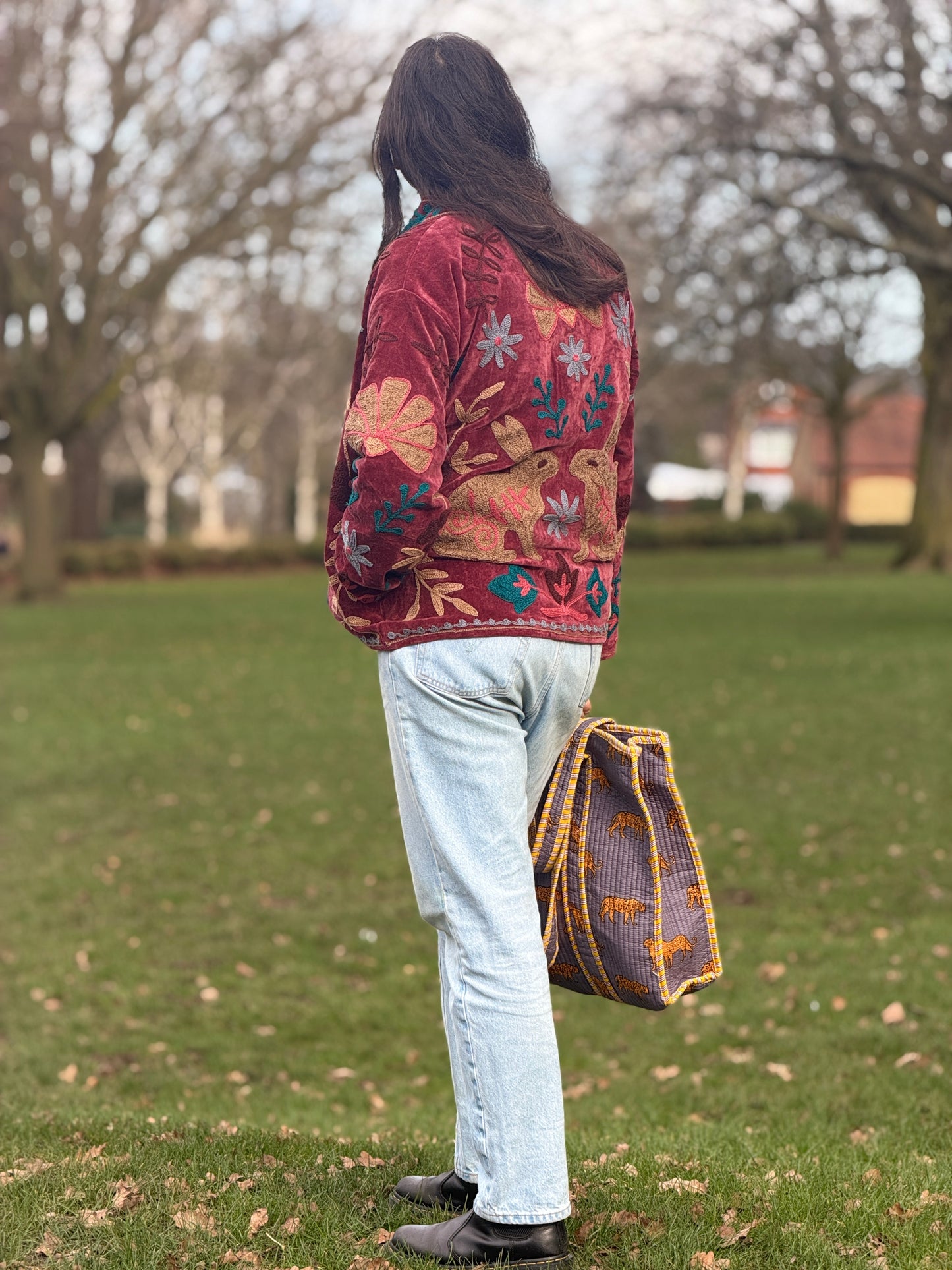 Cotton Velvet Quilted Jacket