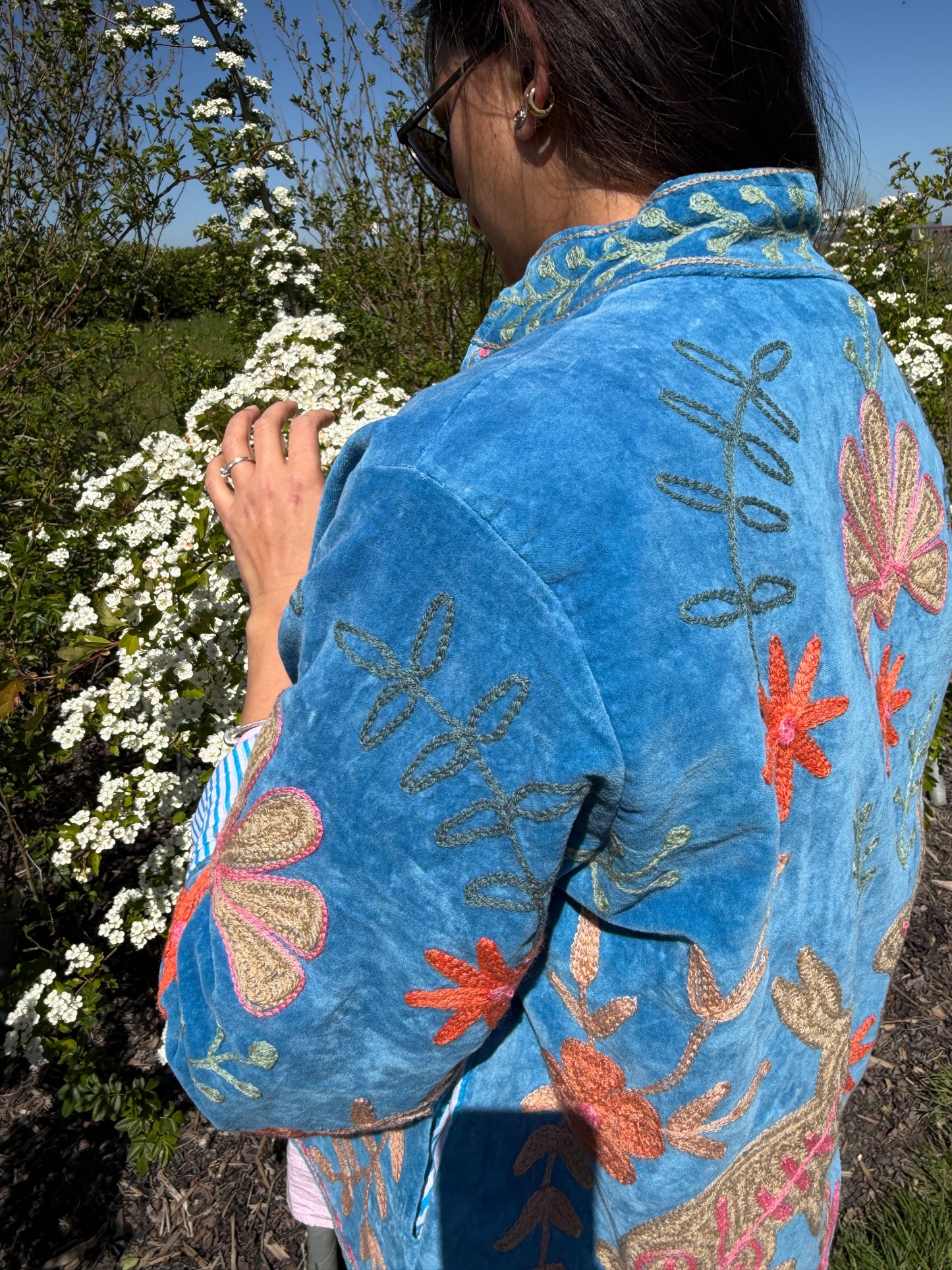 Cotton Velvet Quilted Jacket