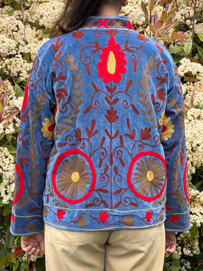 Cotton Velvet Quilted Jacket
