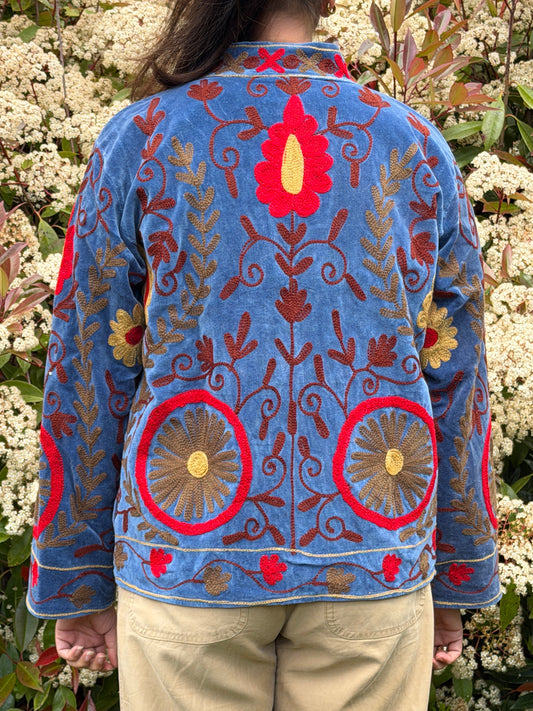 Cotton Velvet Quilted Jacket