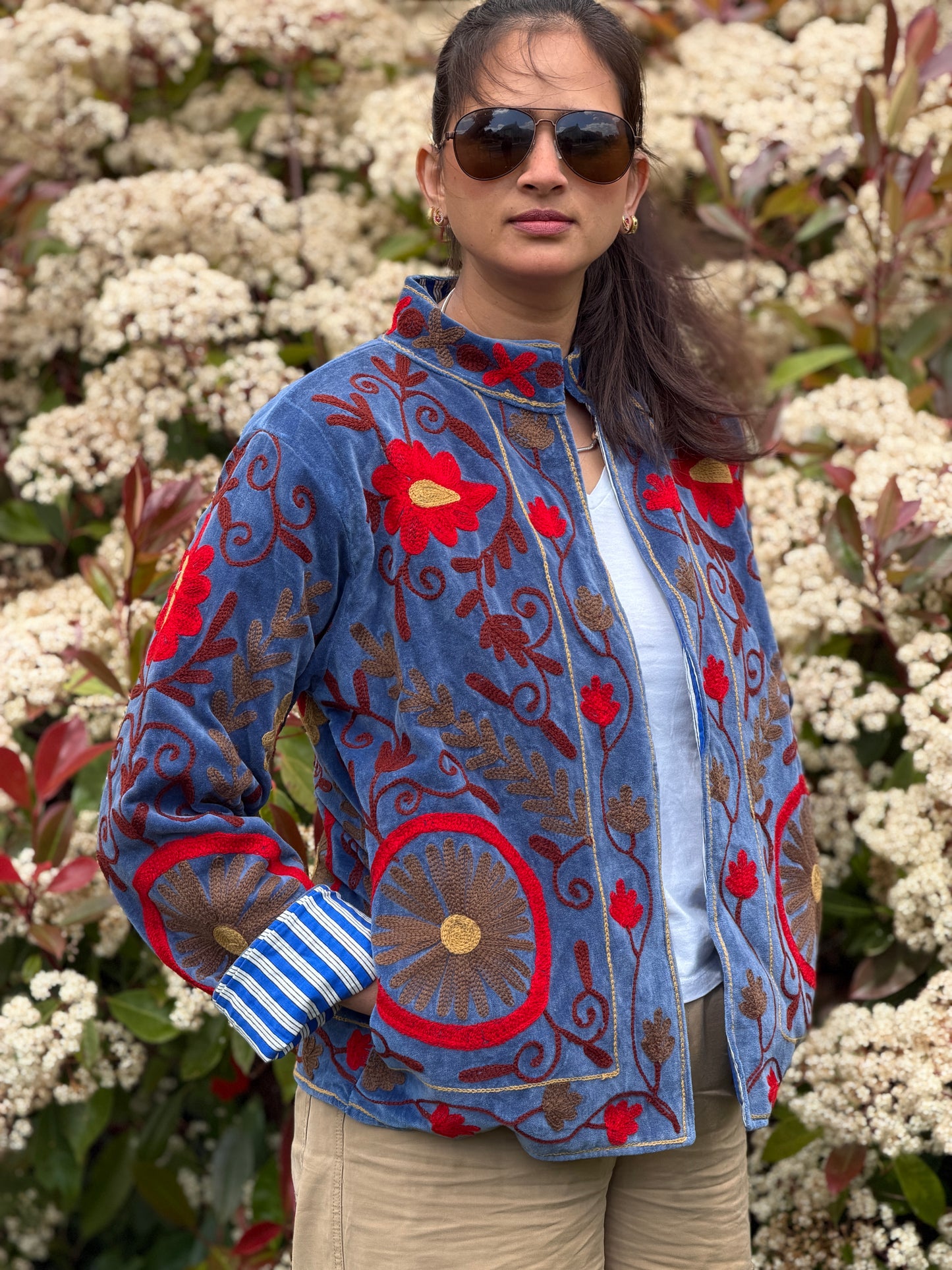 Cotton Velvet Quilted Jacket