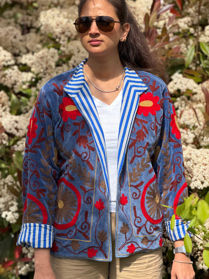 Cotton Velvet Quilted Jacket