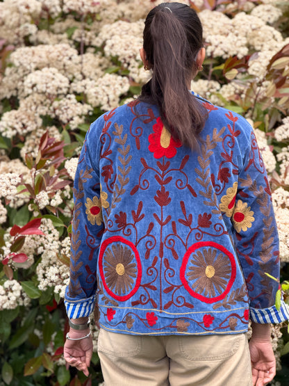 Cotton Velvet Quilted Jacket