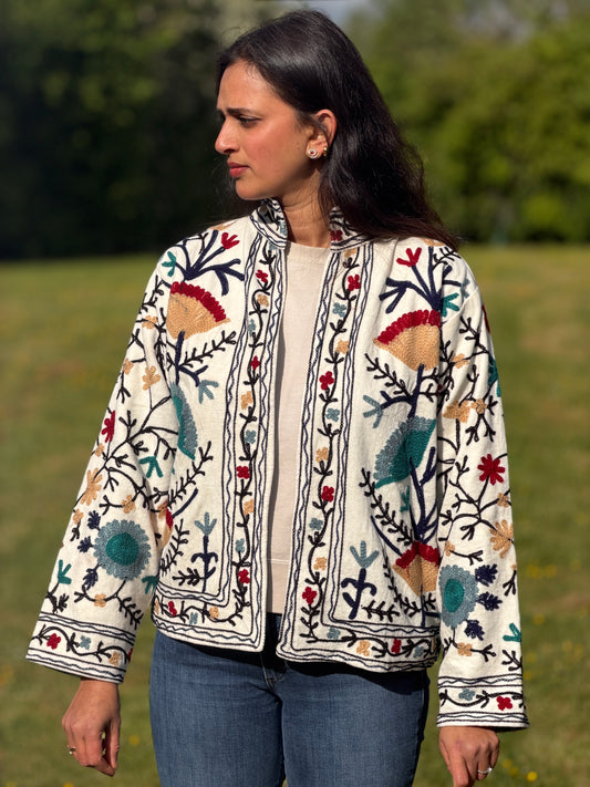 Cotton Velvet Quilted Jacket