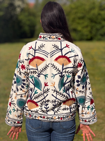 Cotton Velvet Quilted Jacket