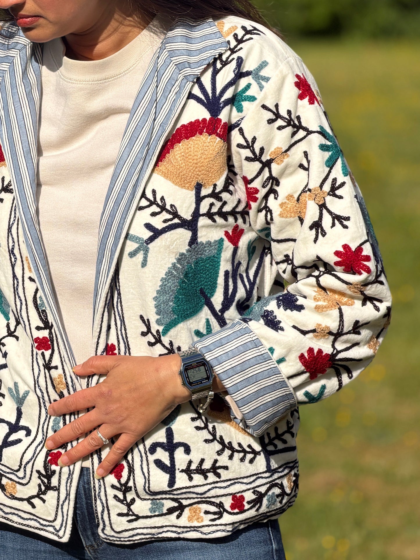 Cotton Velvet Quilted Jacket