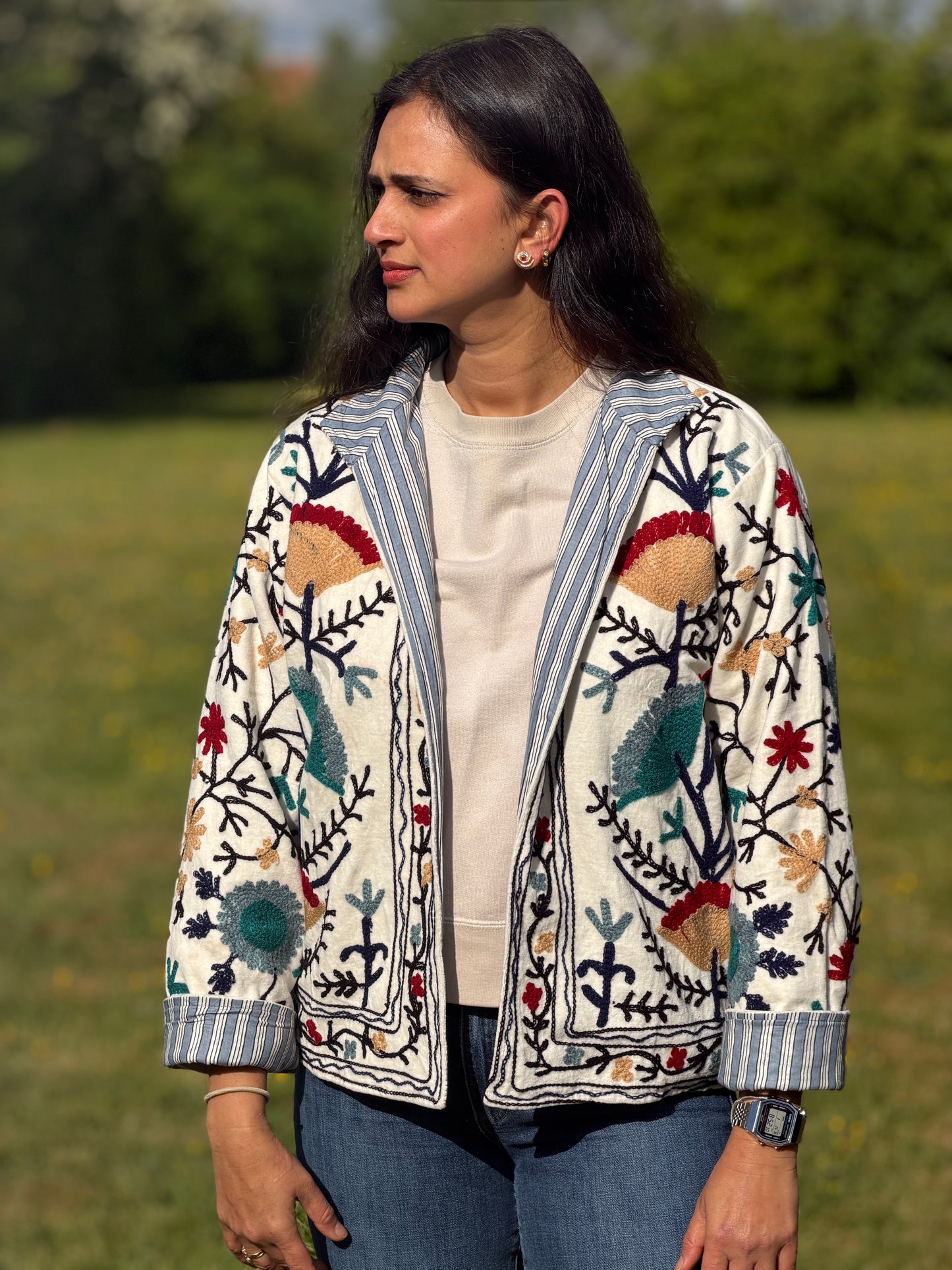 Cotton Velvet Quilted Jacket