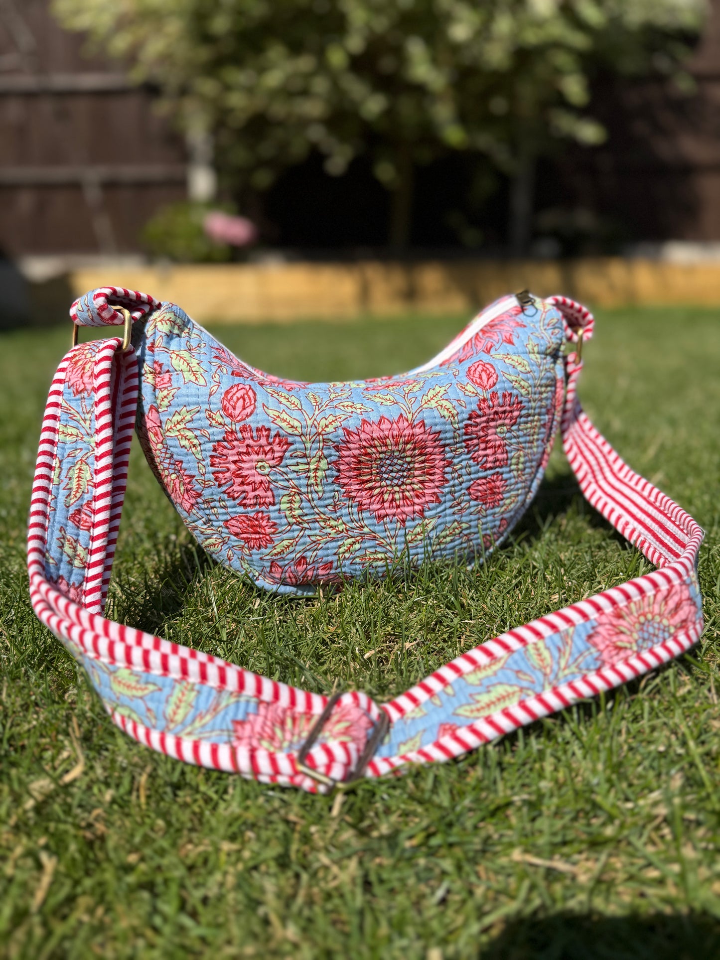 Bluebell Dahlia Jaipur Half Moon Bag