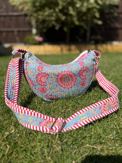 Bluebell Dahlia Jaipur Half Moon Bag