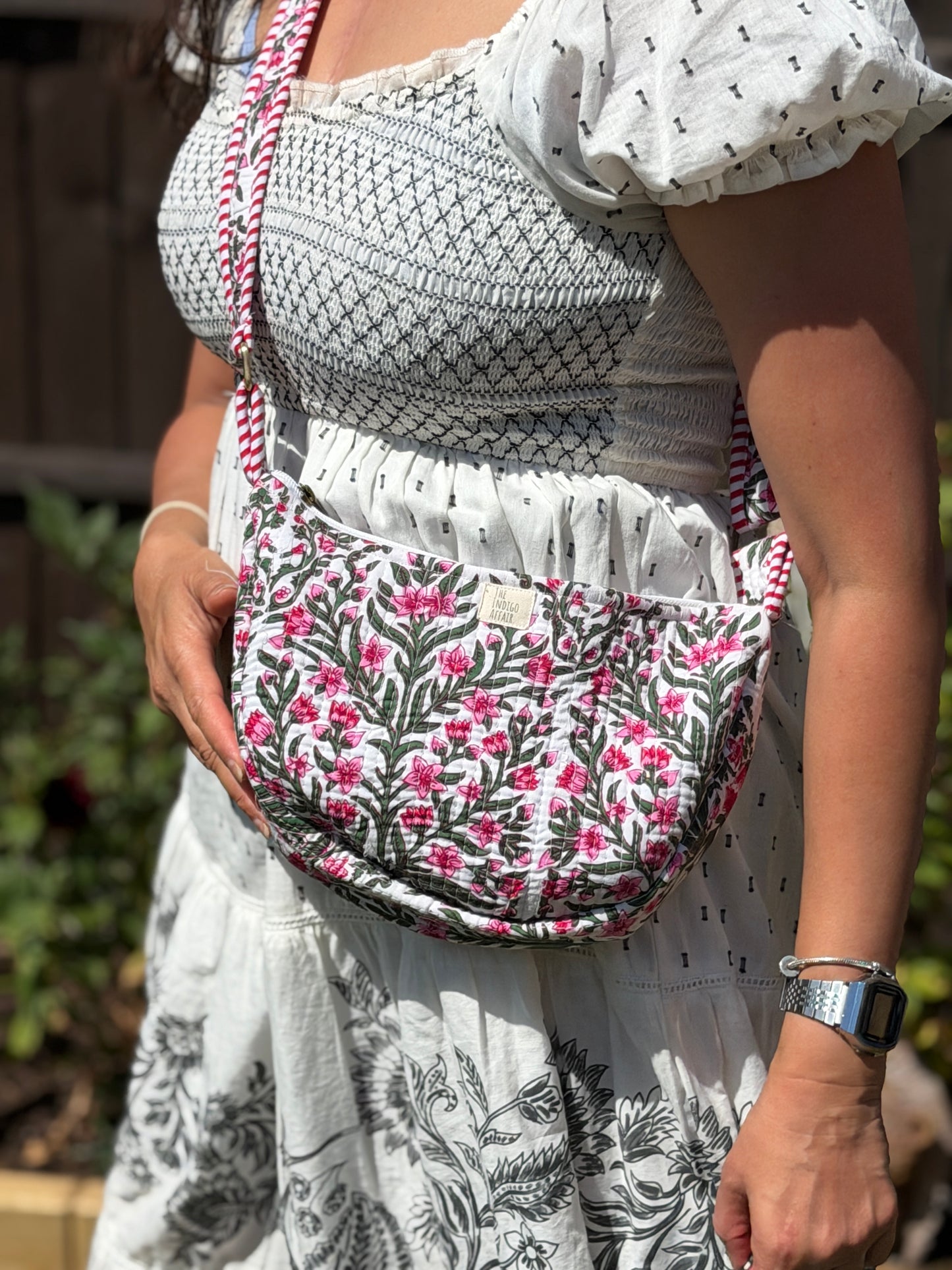 Petal & Vine Jaipur Half Moon Bag