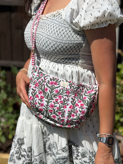 Petal & Vine Jaipur Half Moon Bag