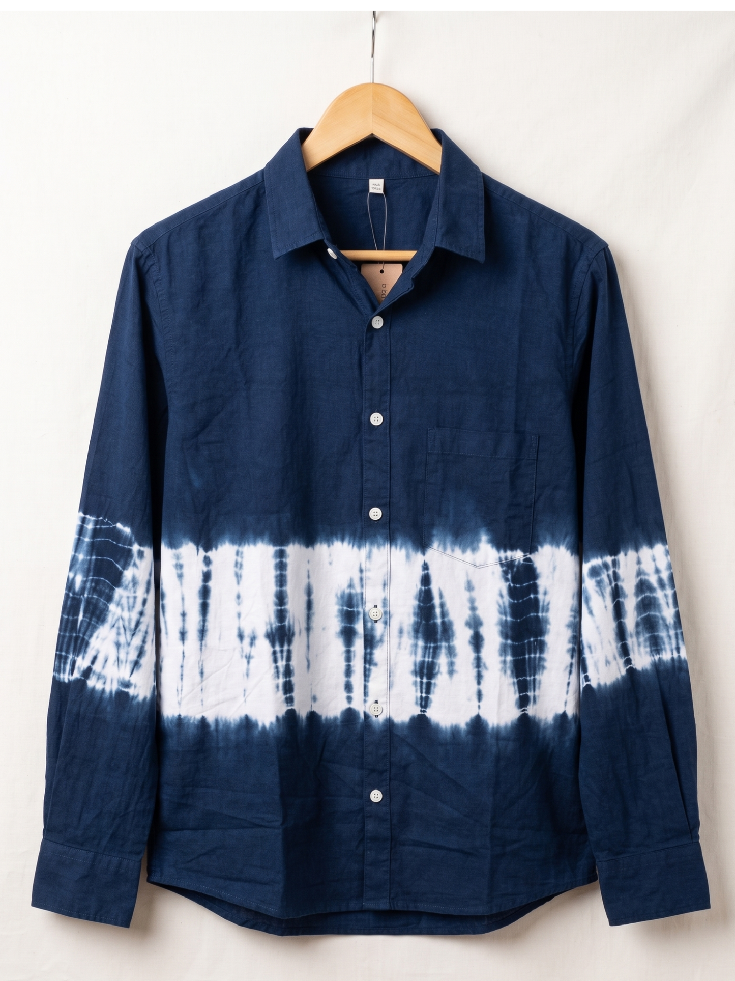 Men's Full Sleeve Tie Dyed Shirt - Indigo