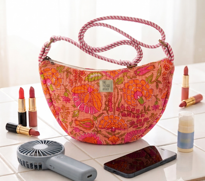 Marigold Meadow Jaipur Half Moon Bag