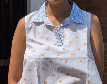 The Dolphin Pyjama Set - Hand Block Printed | Resort Loungewear