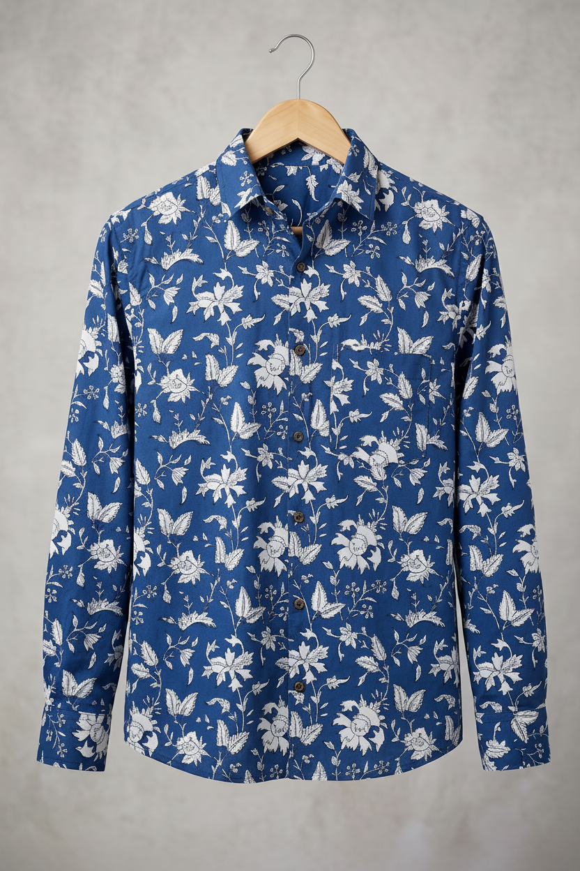 Men's Oxford Full Sleeve Shirt - Floral