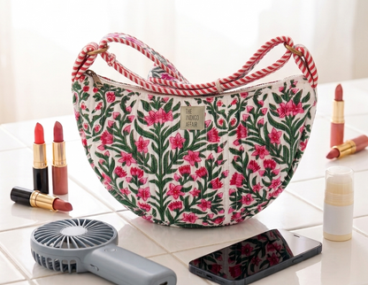 Petal & Vine Jaipur Half Moon Bag